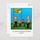 Unglaublich witzig Vater/Sohn Spaß Postkarte (Vorne/Hinten)