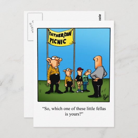 Unglaublich witzig Vater/Sohn Spaß Postkarte (Vorne/Hinten)