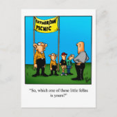 Unglaublich witzig Vater/Sohn Spaß Postkarte (Vorderseite)