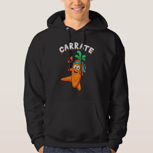 Unglaublich witzig Veggie Gemüsemüll Karate Carr Hoodie (Vorderseite)
