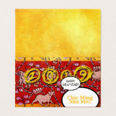 Unglaublich witzig vietnamesisches Schweinejahr Gr Visitenkarten (Außenseite Aufgefaltet)