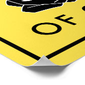 Unglaublich witzig Vorsicht vor dem Cat Sign Poste Poster (Ecke)