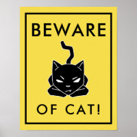 Unglaublich witzig Vorsicht vor dem Cat Sign Poste