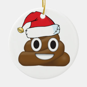 Unglaublich witzig Weihnachten kacken Emoji Keramikornament