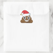 Unglaublich witzig Weihnachten Kackte Emoji Quadratischer Aufkleber (Tasche)