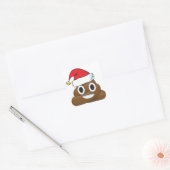 Unglaublich witzig Weihnachten Kackte Emoji Quadratischer Aufkleber (Umschlag)
