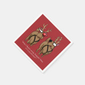 Unglaublich witzig Weihnachts-Spaß Party Napkins Serviette (Ecke)