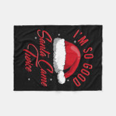 Unglaublich witzig Weihnachtsurlaub Naughty Nice S Fleecedecke (Vorderseite (Horizontal))