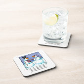 Unglaublich witzig Winter Wein Spaß Untersetzer Se (Rechte Seite)