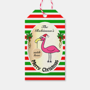 Unglaublich witzig Xmas Flamingo Custom to and fro Geschenkanhänger