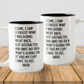 Unglaublich witzig Zitat "Ich kam, ich sah, ich ve Zweifarbige Tasse