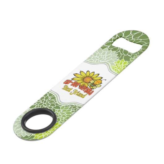 Unglaubliche beste Freunde Sonnenblumen und Bienen Speed Flaschenöffner (Vorderseite Schrägansicht)