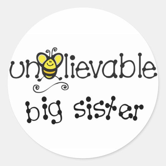Unglaubliche Big Sister Aufkleber (Vorderseite)