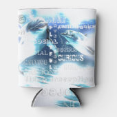 Unglaubliche Delphintypografie Dosenkühler (Vorderseite)