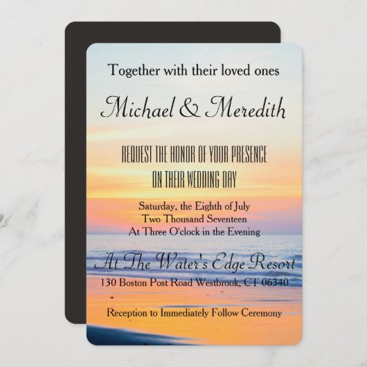 Unglaubliche Einladung zum Hochzeitsfeiern am Suns (Vorne/Hinten)