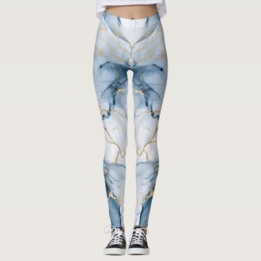 Unglaubliche Farbe Print Light Marbour Leggings (Vorderseite)