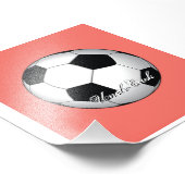 Unglaubliche Fußball-Sport-Haushaltsmonogramm Fotodruck (Ecke)