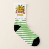 Unglaubliche Godchild Sonnenblumen und Bienen Socken (Rechts - Außen)