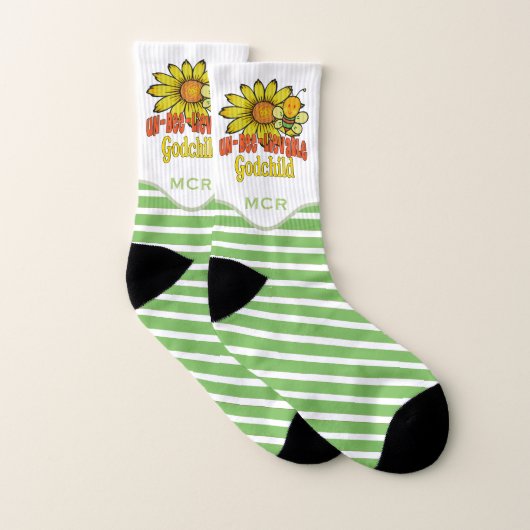 Unglaubliche Godchild Sonnenblumen und Bienen Socken (Paar)