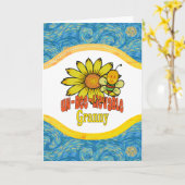 Unglaubliche Granny Sonnenblumen und Bienen Karte (Gelbe Blume)