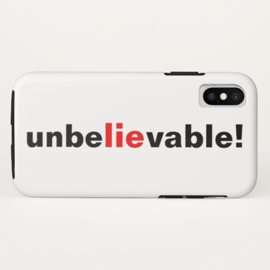 Unglaubliche Lie iPhone X Phone Case Red Black (Rückseite (Horizontal))