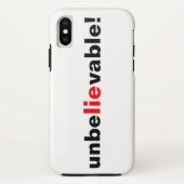 Unglaubliche Lie iPhone X Phone Case Red Black (Rückseite)