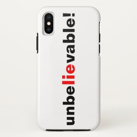 Unglaubliche Lie iPhone X Phone Case Red Black (Rückseite)