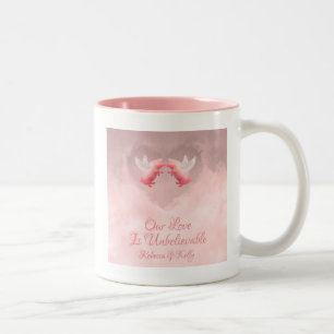 Unglaubliche Liebe Zwei-Tonen-Kaffee-Tasse Zweifarbige Tasse