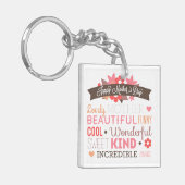 Unglaubliche Mama Glücklicher Schlüsselanhänger zu (Vorderseite links)