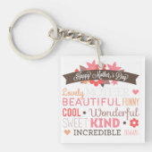 Unglaubliche Mama Glücklicher Schlüsselanhänger zu (Vorderseite)