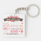 Unglaubliche Mama Glücklicher Schlüsselanhänger zu (Rückseite)