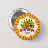 Unglaubliche Mama Sonnenblumen Button (Vorne & Hinten)