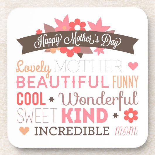 Unglaubliche Mama zum Muttertag | UNTERSETZER (Vorderseite)