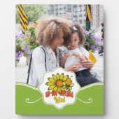 Unglaubliche Mimi-Sonnenblumen Fotoplatte (Vorderseite)