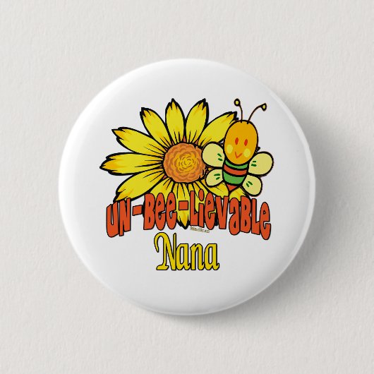 Unglaubliche Nana Sonnenblumen Button (Vorderseite)