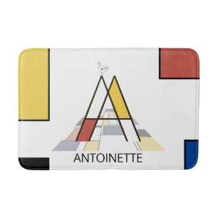 Unglaubliche Neoplastik Art Monogramm. Buchstabe A Badematte