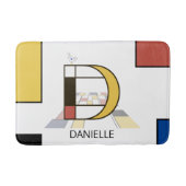 Unglaubliche Neoplastik Art Monogramm. Buchstabe D Badematte (Vorderseite)