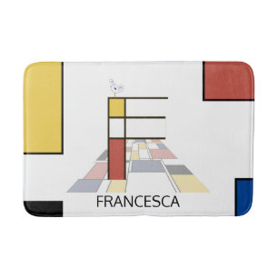 Unglaubliche Neoplastik Art Monogramm. Buchstabe F Badematte