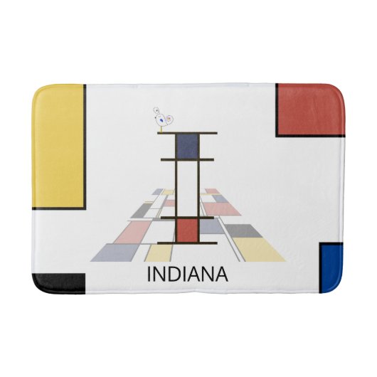 Unglaubliche Neoplastik Art Monogramm. Buchstabe I Badematte (Vorderseite)