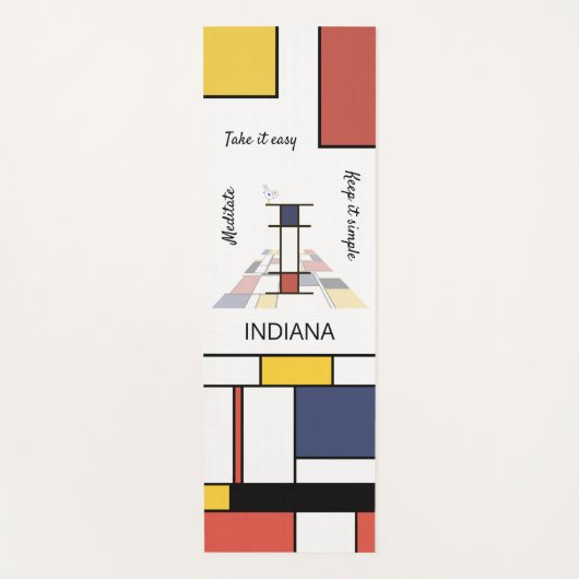 Unglaubliche Neoplastik Art Monogramm. Buchstabe I Yogamatte (Vorderseite)