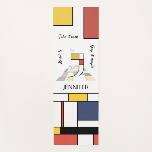 Unglaubliche Neoplastik Art Monogramm. Buchstabe J Yogamatte (Vorderseite)