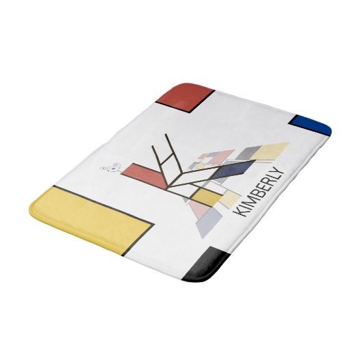 Unglaubliche Neoplastik Art Monogramm. Buchstabe K Badematte (Schrägansicht)