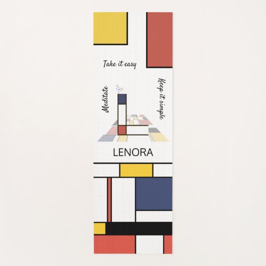 Unglaubliche Neoplastik Art Monogramm. Buchstabe L Yogamatte (Vorderseite)