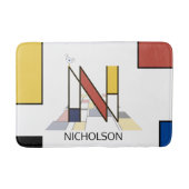 Unglaubliche Neoplastik Art Monogramm. Buchstabe N Badematte (Vorderseite)