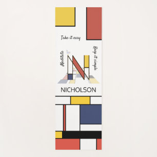 Unglaubliche Neoplastik Art Monogramm. Buchstabe N Yogamatte