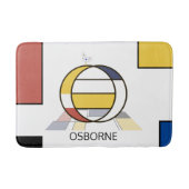 Unglaubliche Neoplastik Art Monogramm. Buchstabe O Badematte (Vorderseite)