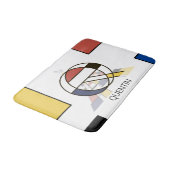 Unglaubliche Neoplastik Art Monogramm. Buchstabe Q Badematte (Schrägansicht)