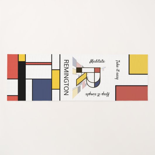Unglaubliche Neoplastik Art Monogramm. Buchstabe R Yogamatte (Vorderseite (Horizontal))