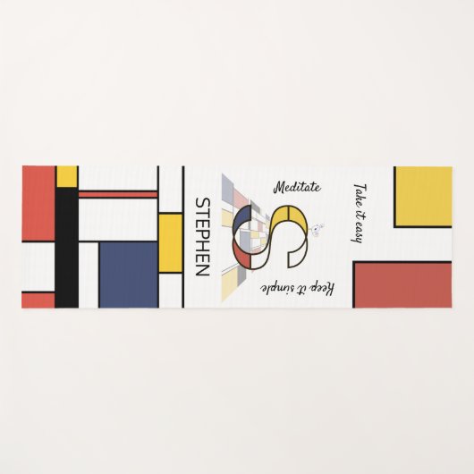 Unglaubliche Neoplastik Art Monogramm. Buchstabe S Yogamatte (Vorderseite (Horizontal))