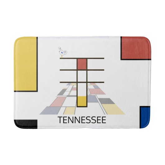 Unglaubliche Neoplastik Art Monogramm. Buchstabe T Badematte (Vorderseite)